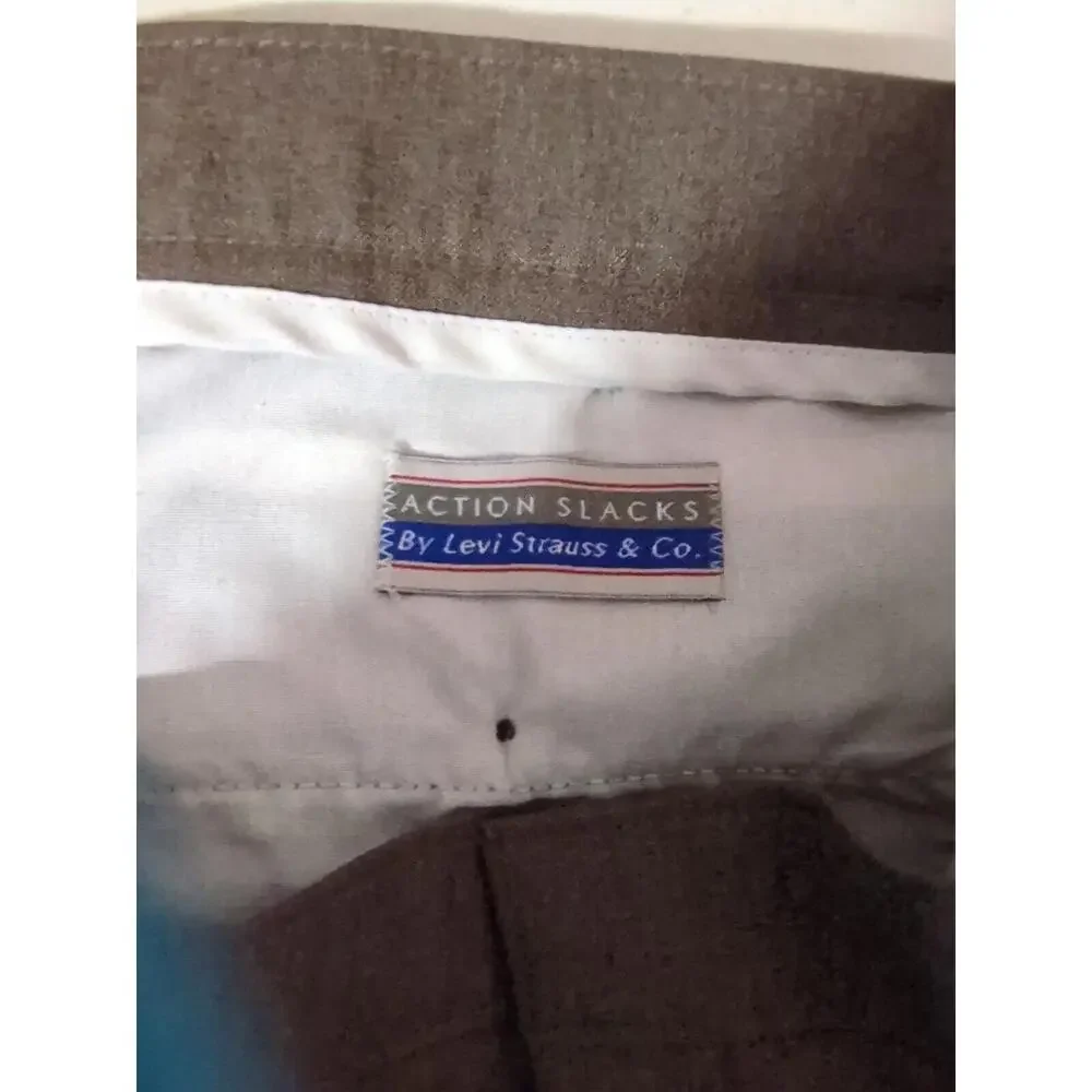 Levis Dress‎ Pants Mens 35 X 27 (Actual) Made in USA Vintage Action Slacks